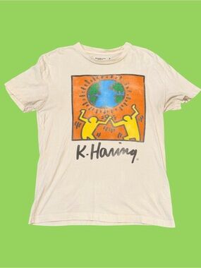 Abercrombie And Fitch Keith Haring Shirt White Medium